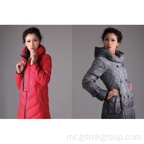 महिला हिवाळी लाँग डाऊन जॅकेट जाड उबदार निर्यात